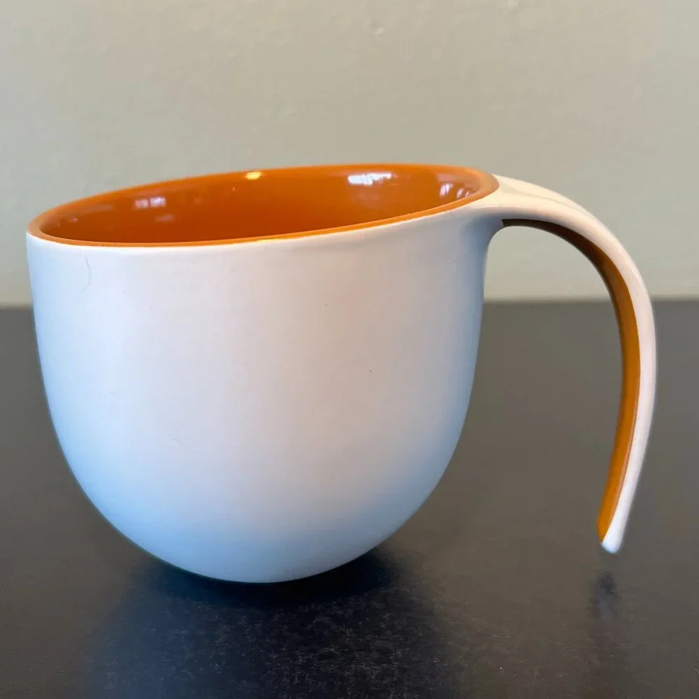ASOBU "The Porcelain Jewel" Mug  ~ Asymmetrical  Rim ~  Free Flow Loop Handle - Picture 3 of 13